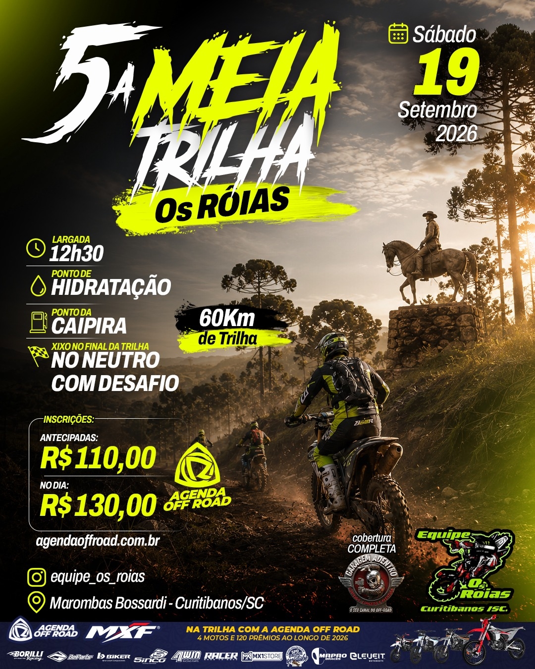 Banner 5ª Meia Trilha Equipe Os Roias
